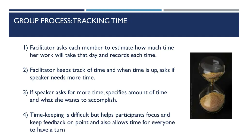 group process tracking time