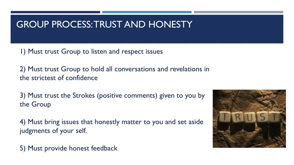 group process trust and honesty