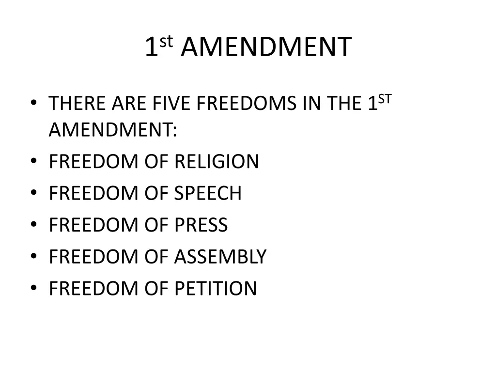 1 st amendment