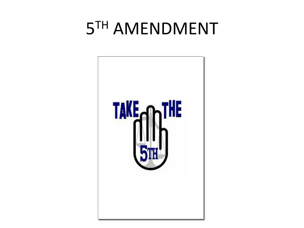 5 th amendment 1