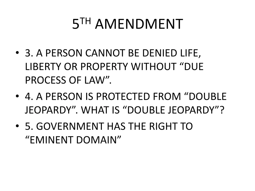 5 th amendment 2