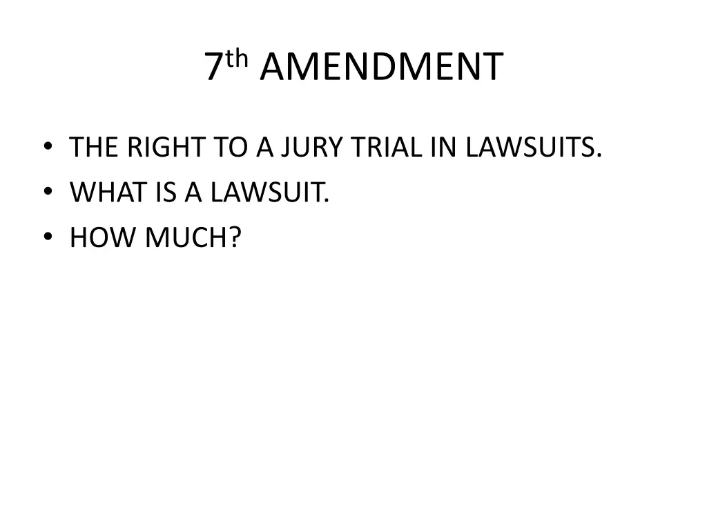 7 th amendment