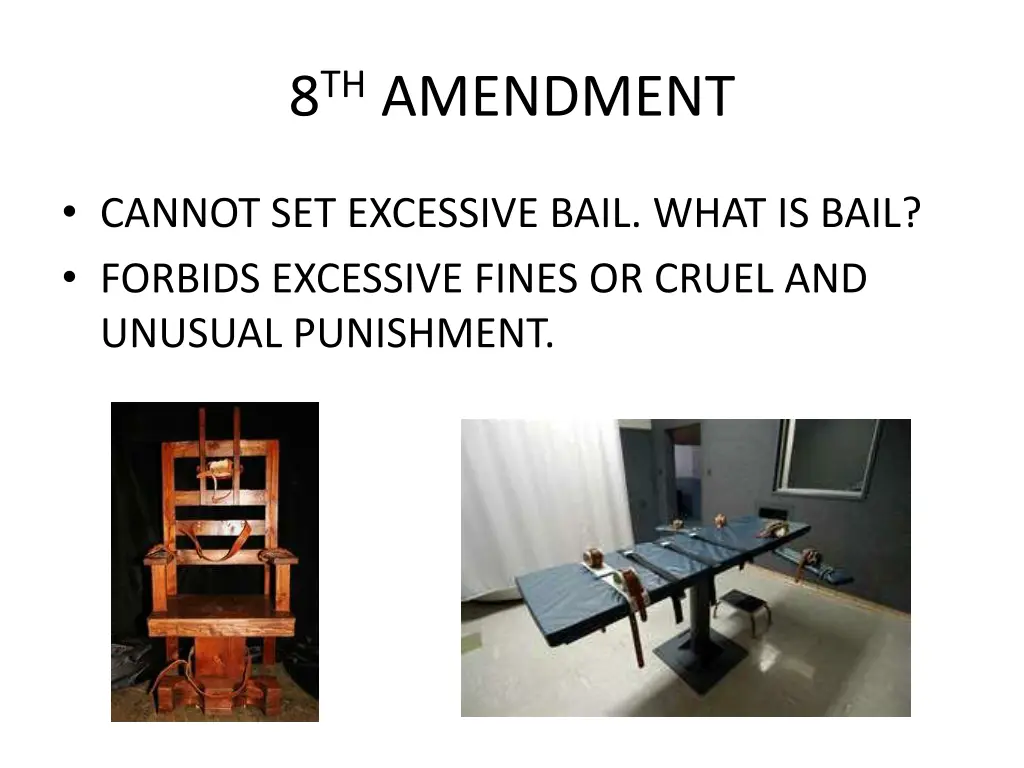 8 th amendment