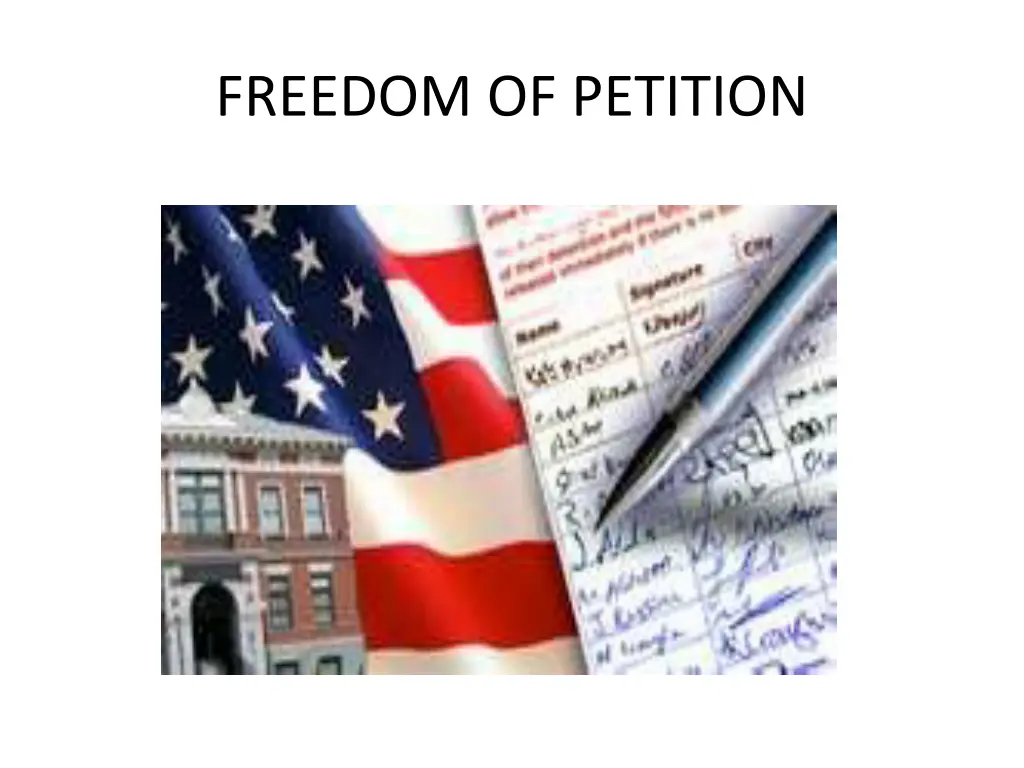 freedom of petition 1