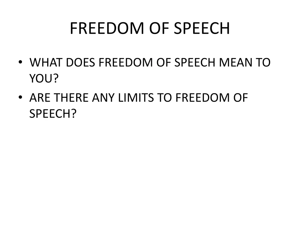 freedom of speech 1