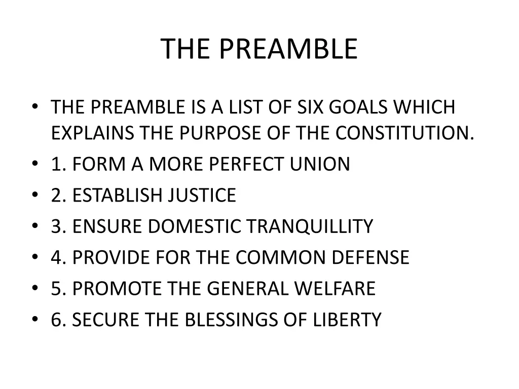 the preamble