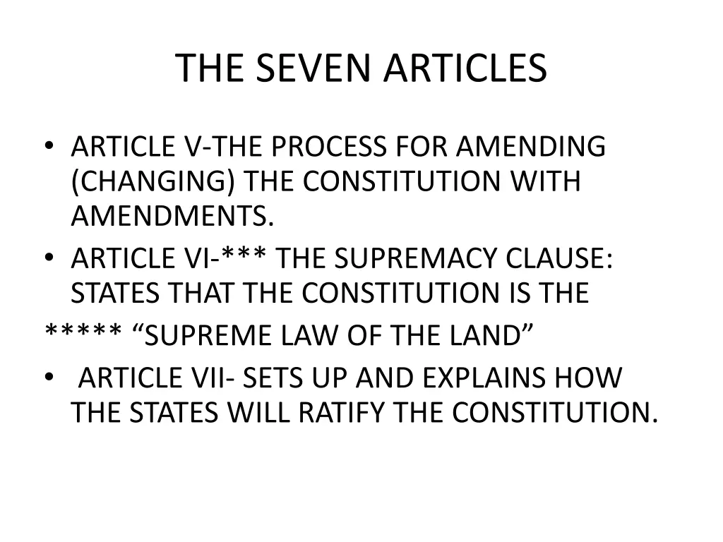 the seven articles 1