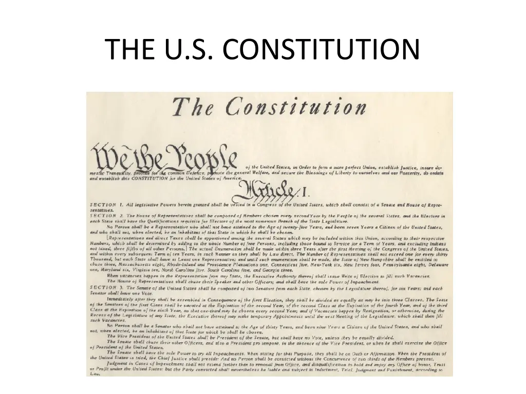 the u s constitution