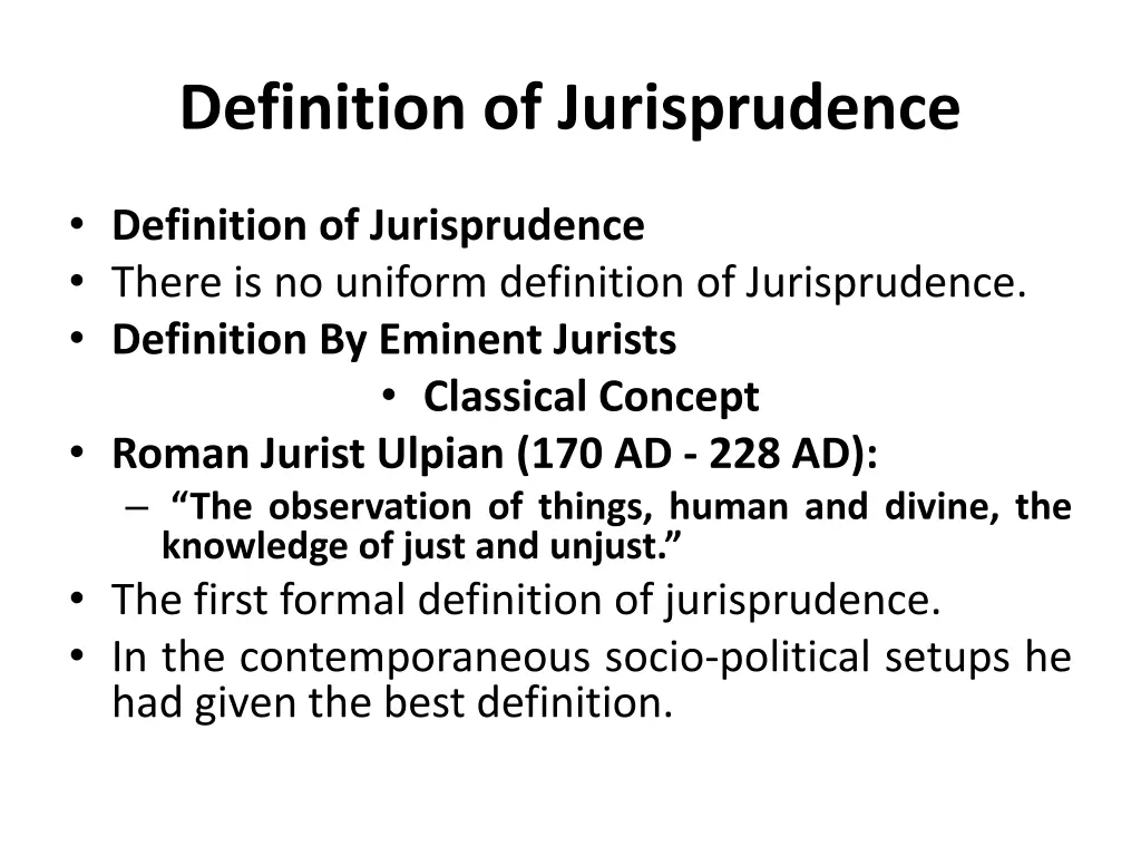 definition of jurisprudence