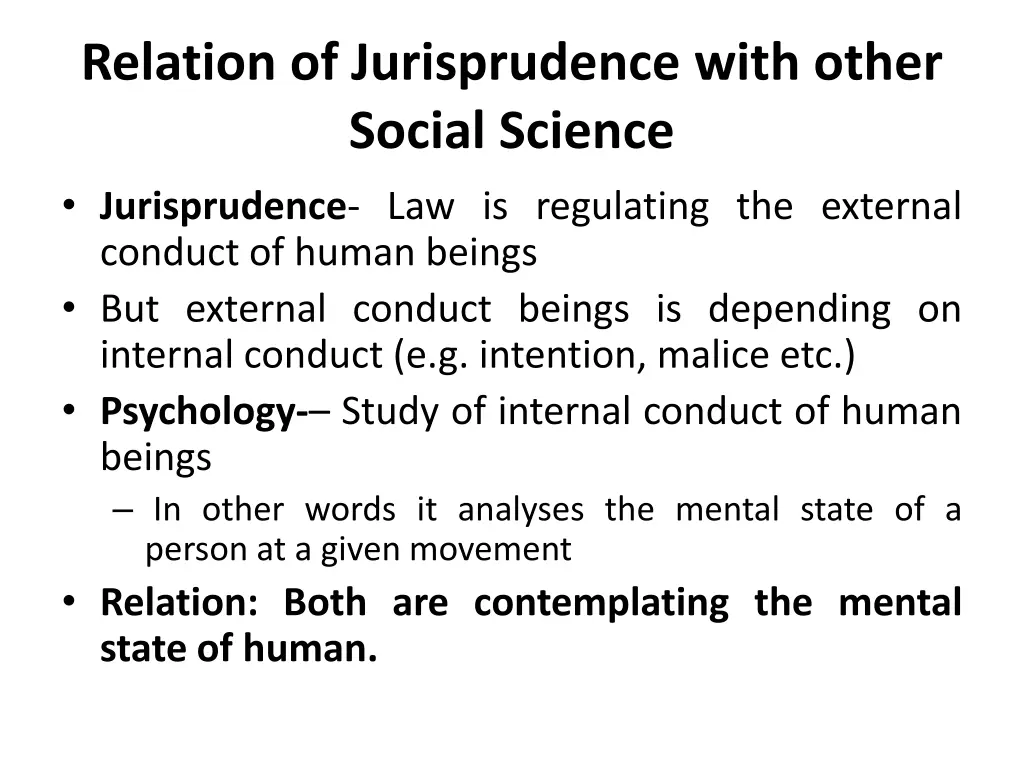 relation of jurisprudence with other social 2