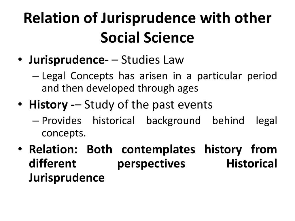 relation of jurisprudence with other social 4