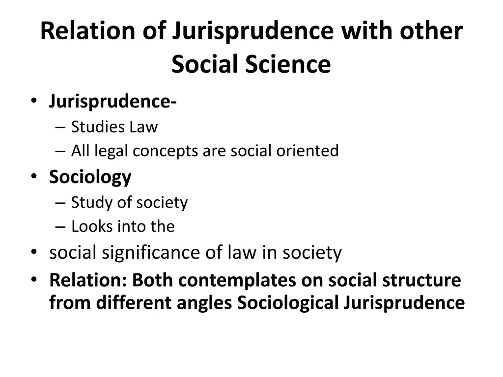 relation of jurisprudence with other social 5