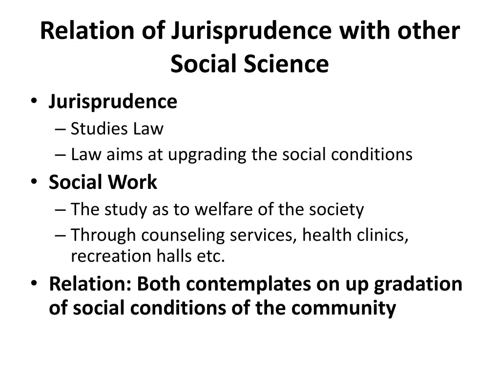 relation of jurisprudence with other social 6