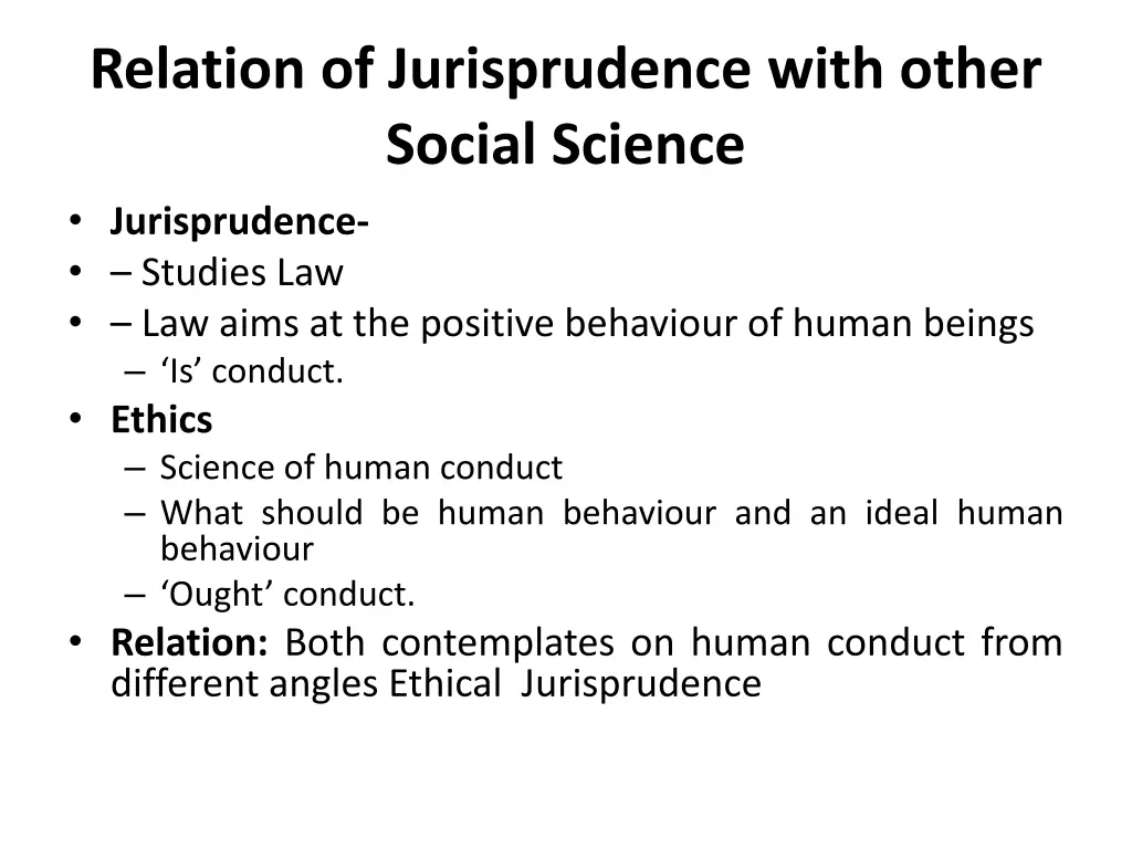 relation of jurisprudence with other social 7