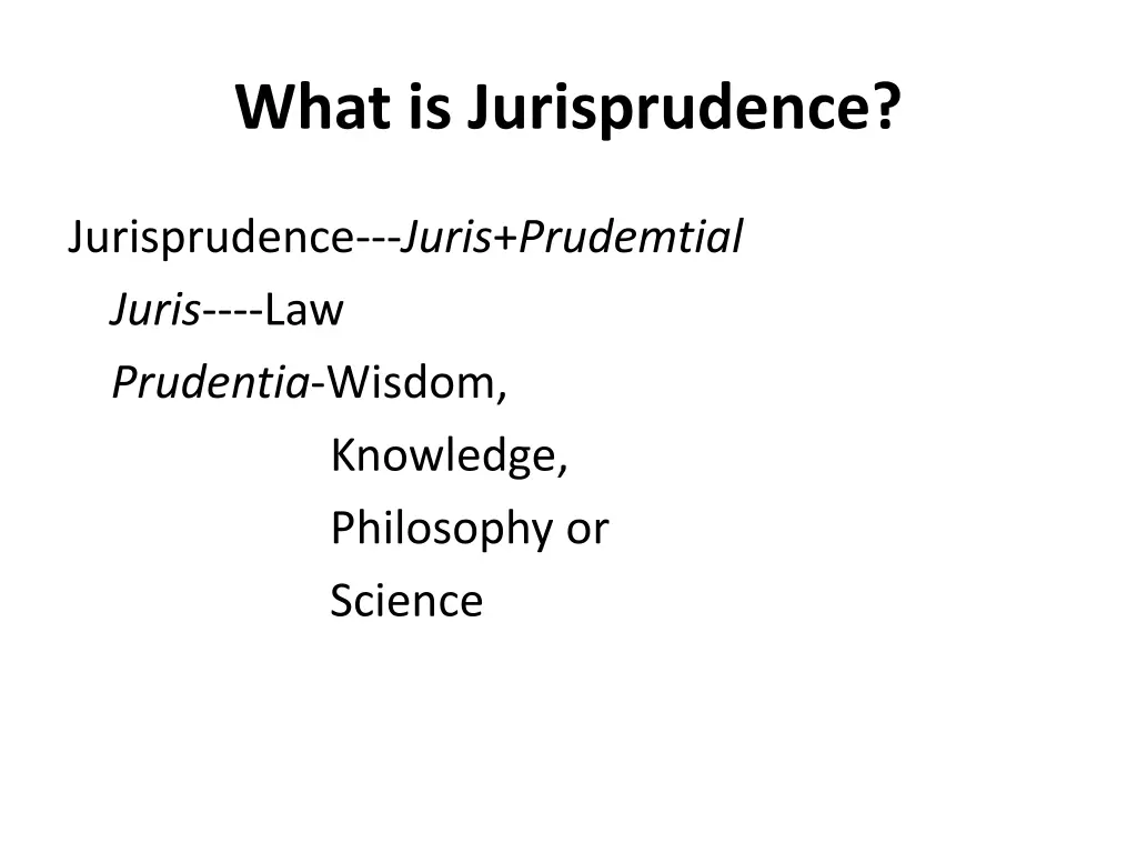 what is jurisprudence