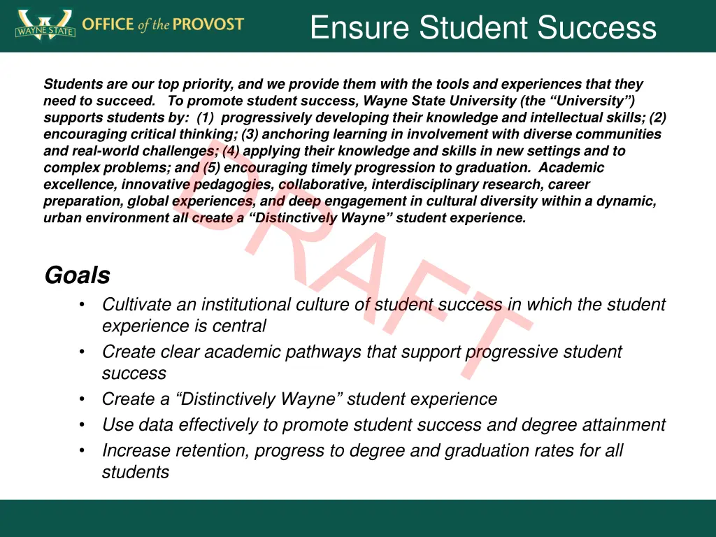 ensure student success