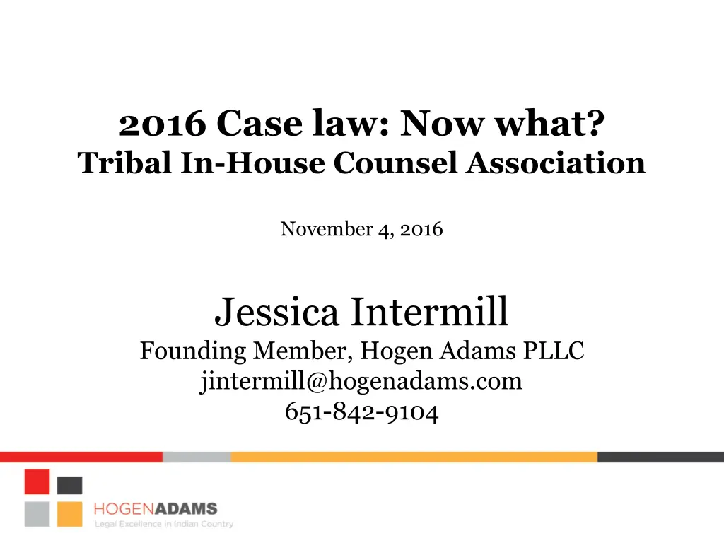 2016 case law now what tribal in house counsel 1