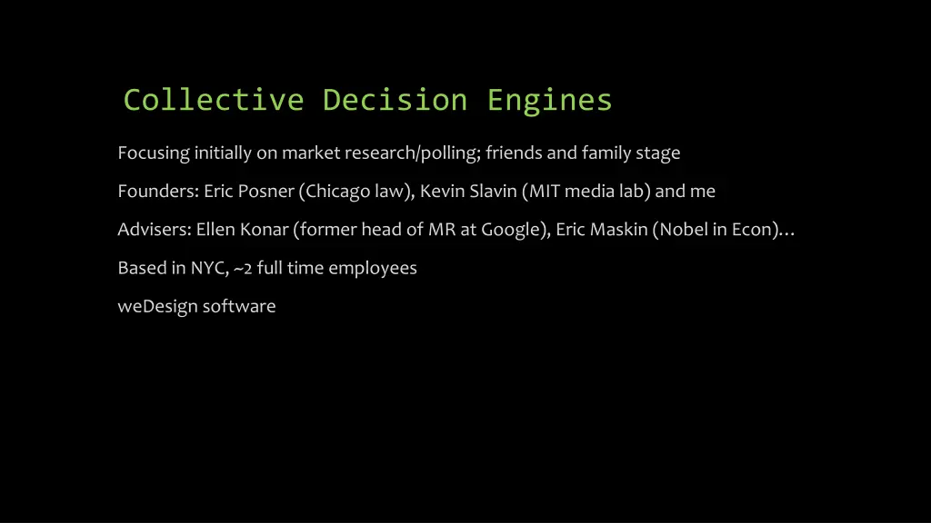 collective decision engines