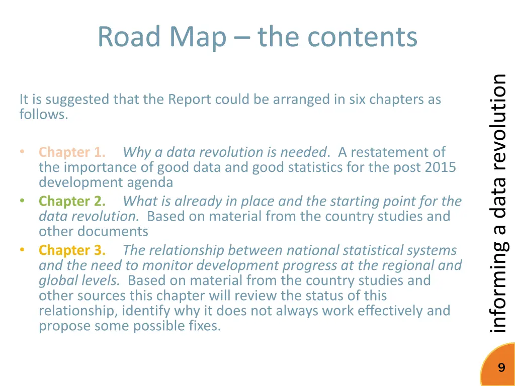 road map the contents