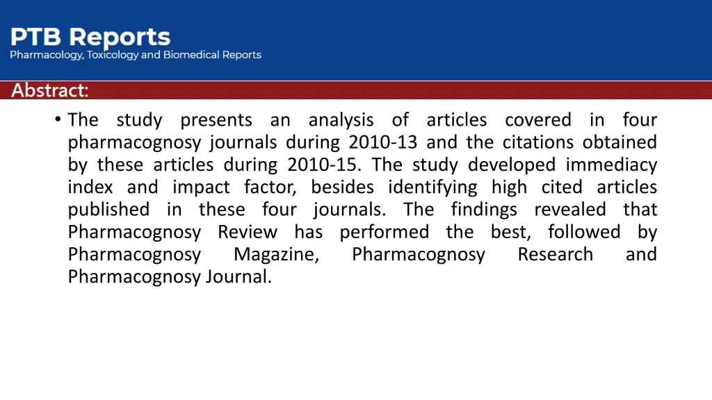 the study presents an analysis of articles