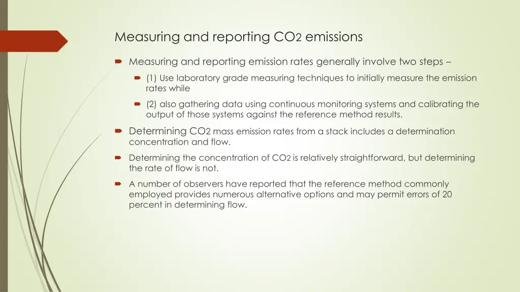 measuring and reporting co 2 emissions