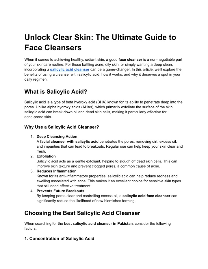 unlock clear skin the ultimate guide to face