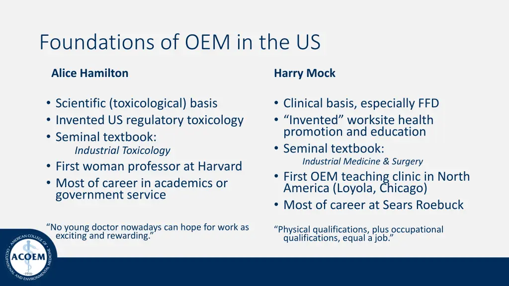 foundations of oem in the us