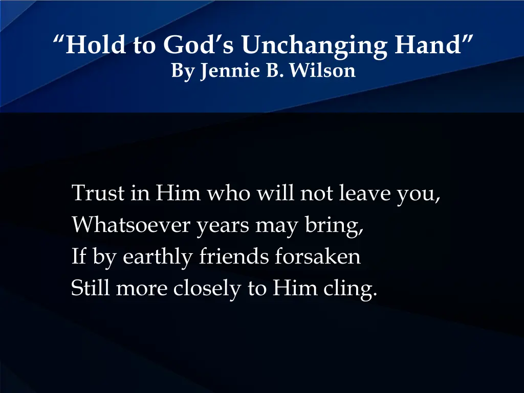 hold to god s unchanging hand by jennie b wilson 1