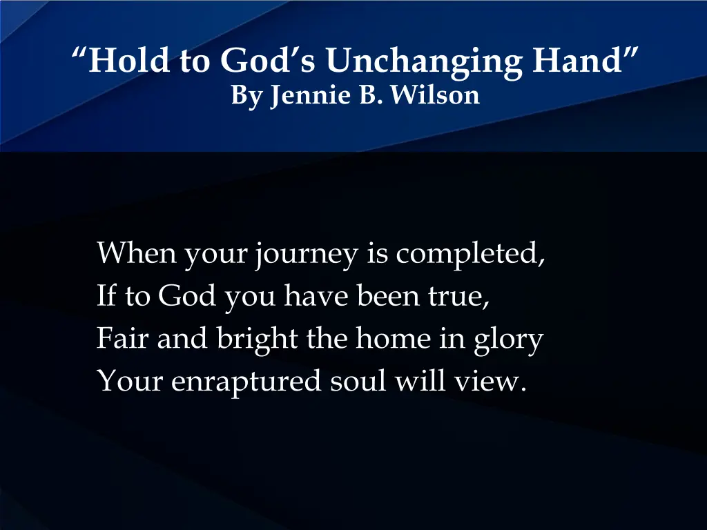 hold to god s unchanging hand by jennie b wilson 2