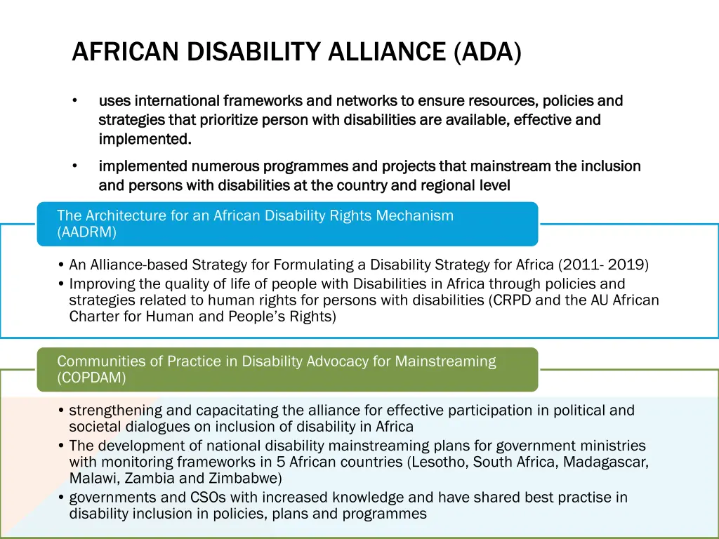 african disability alliance ada