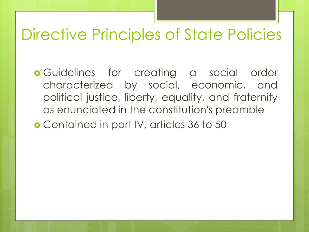 directive principles of state policies