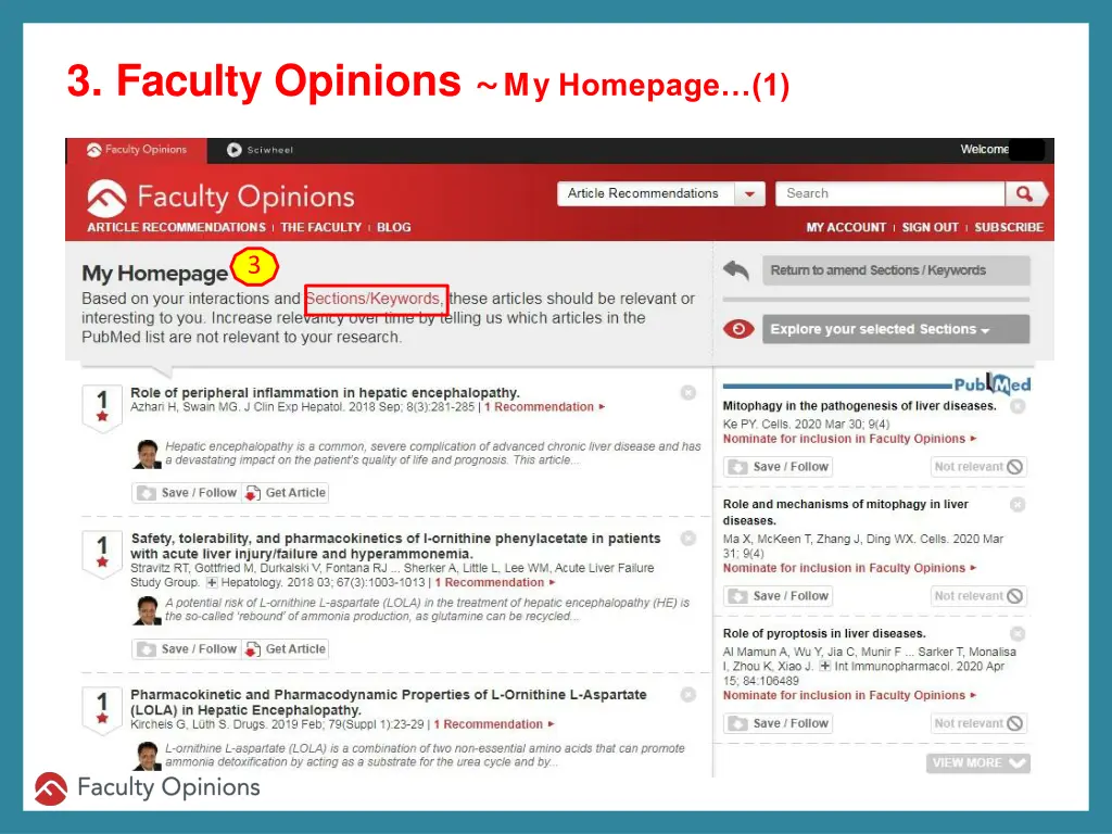 3 faculty opinions my homepage 1