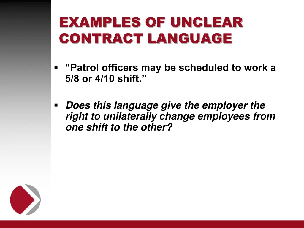 examples of unclear contract language