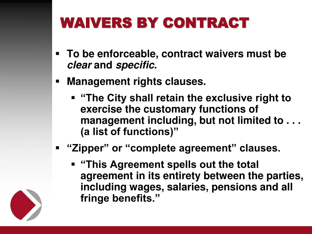 waivers by contract waivers by contract 1