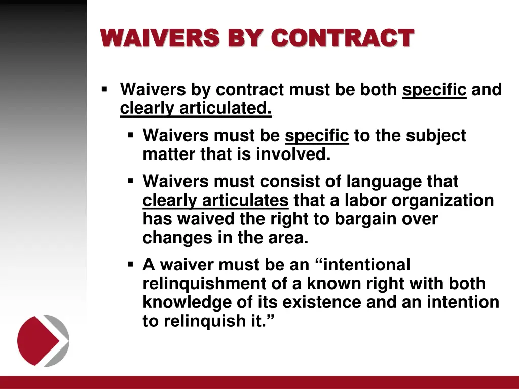 waivers by contract waivers by contract