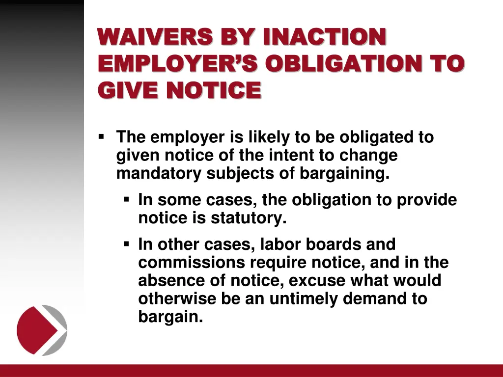 waivers by inaction waivers by inaction employer