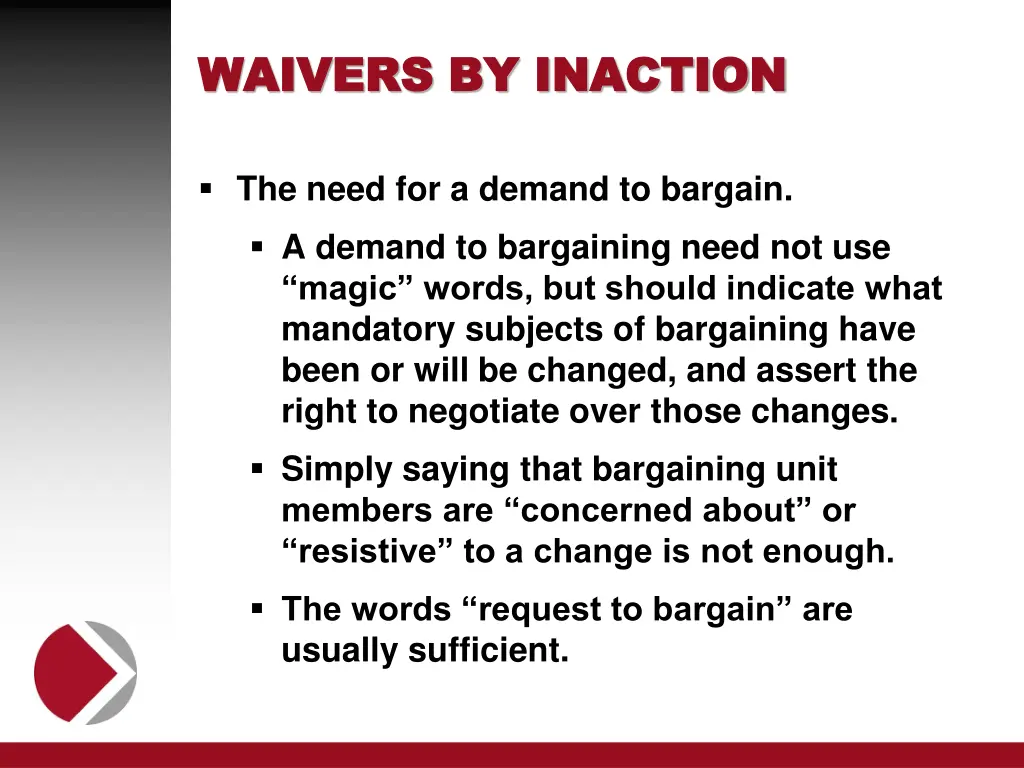 waivers by inaction waivers by inaction