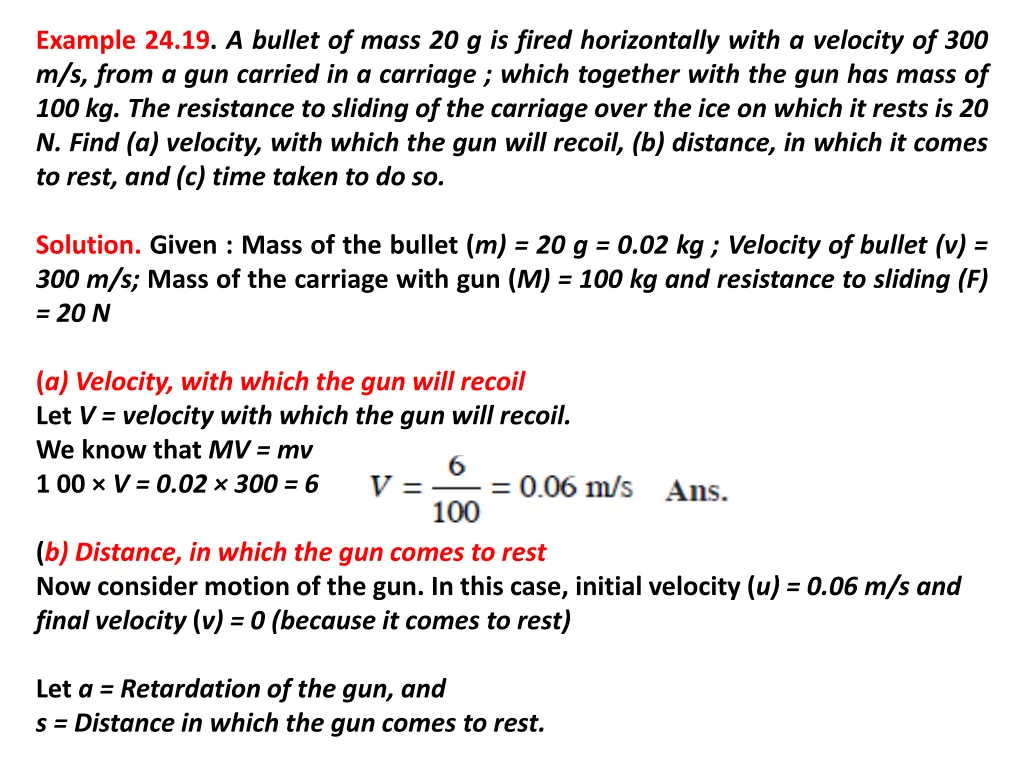 example 24 19 a bullet of mass 20 g is fired