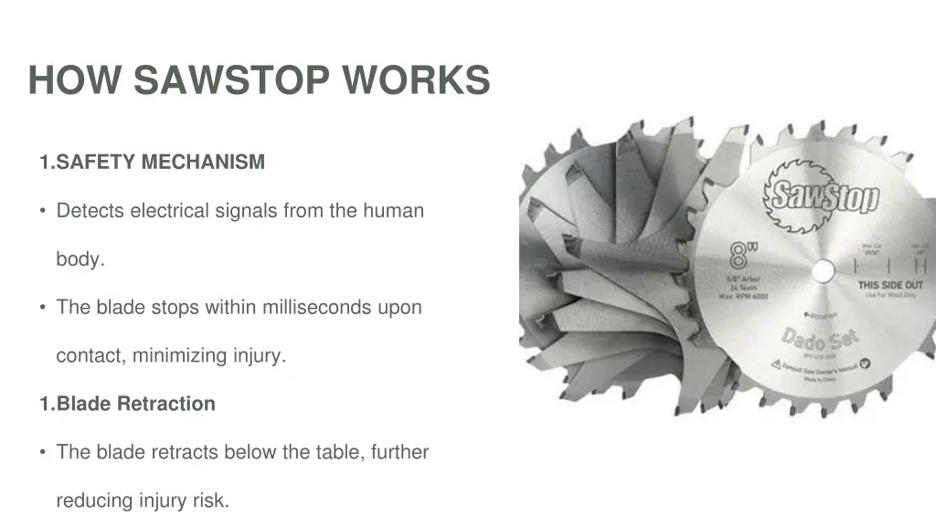 how sawstop works