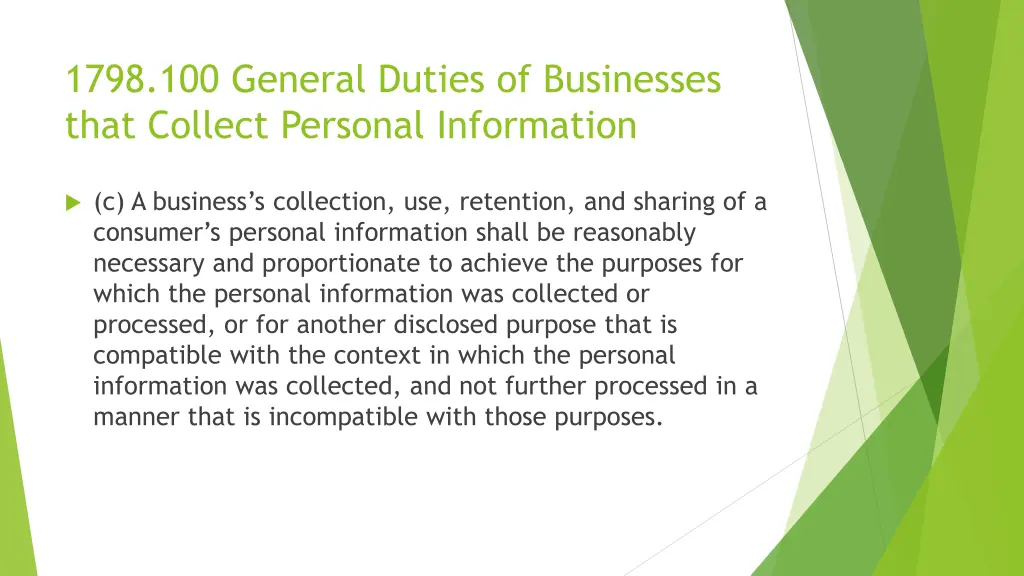 1798 100 general duties of businesses that