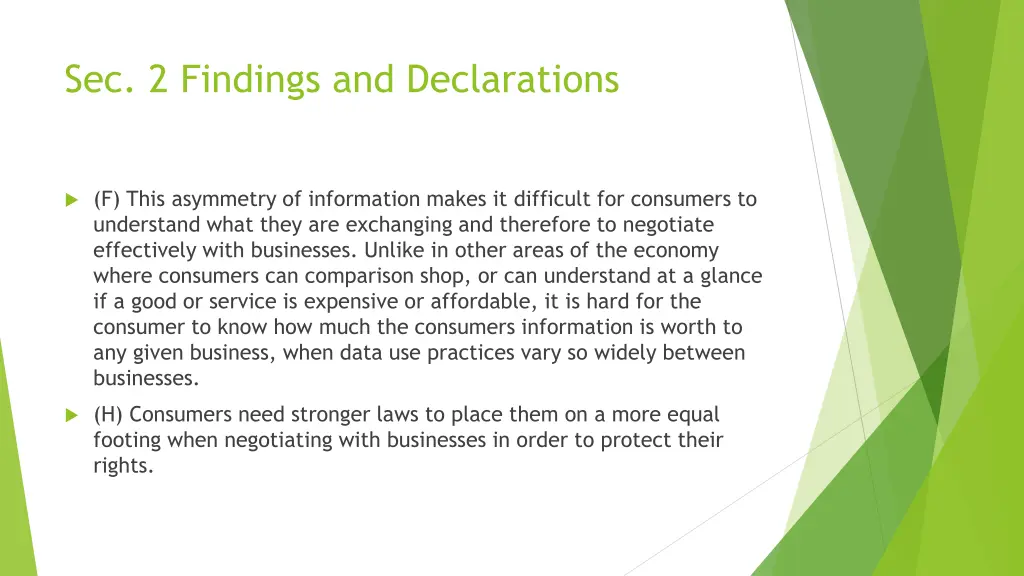 sec 2 findings and declarations