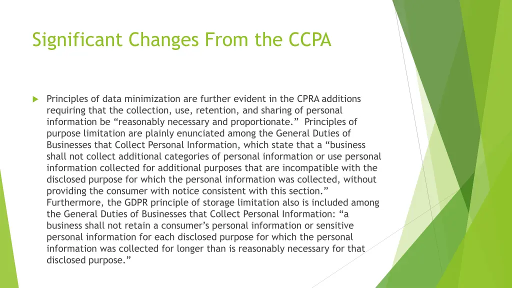 significant changes from the ccpa 3