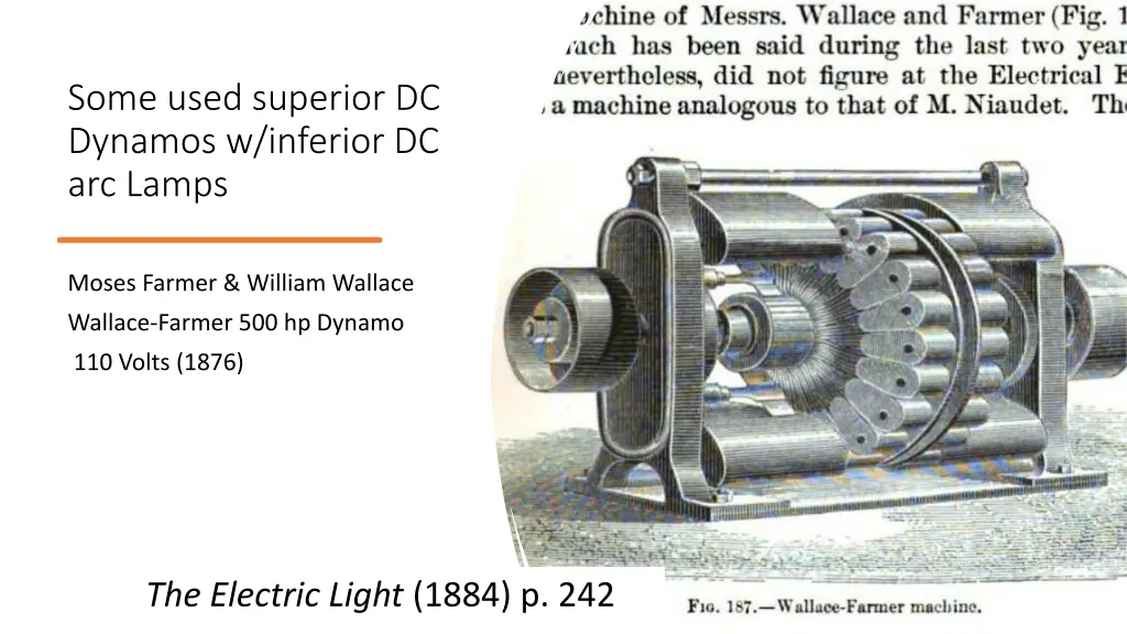 some used superior dc dynamos w inferior