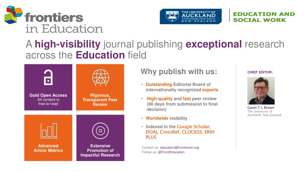 a high visibility journal publishing exceptional