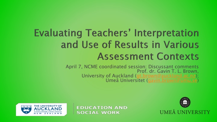 april 7 ncme coordinated session discussant