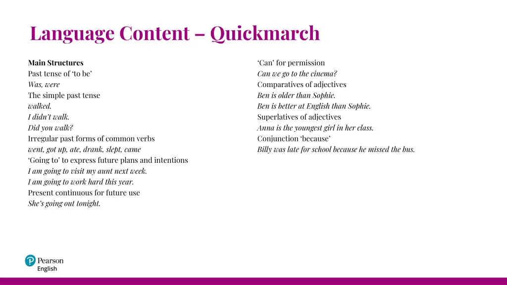 language content quickmarch 1