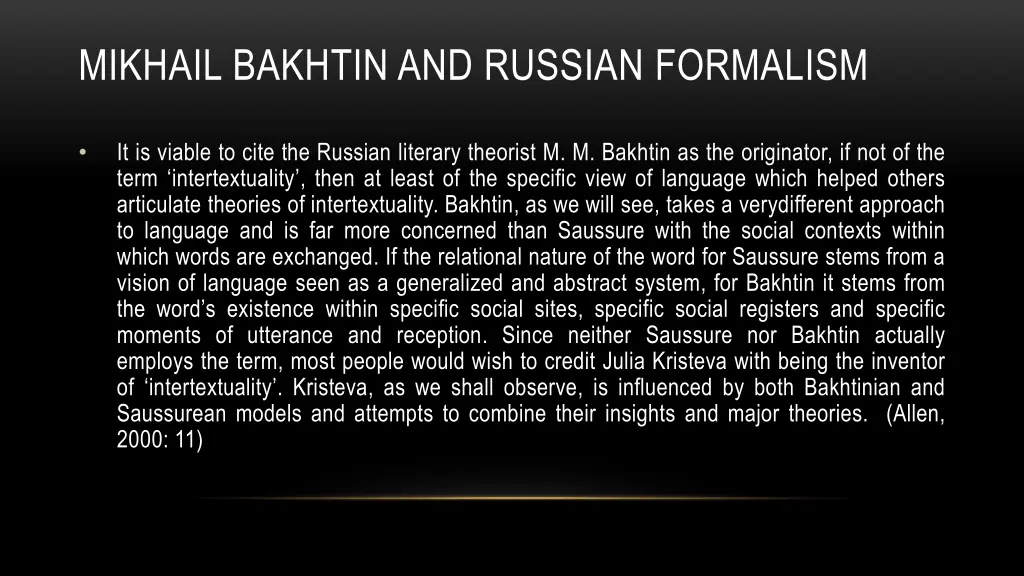 mikhail bakhtin and russian formalism 1