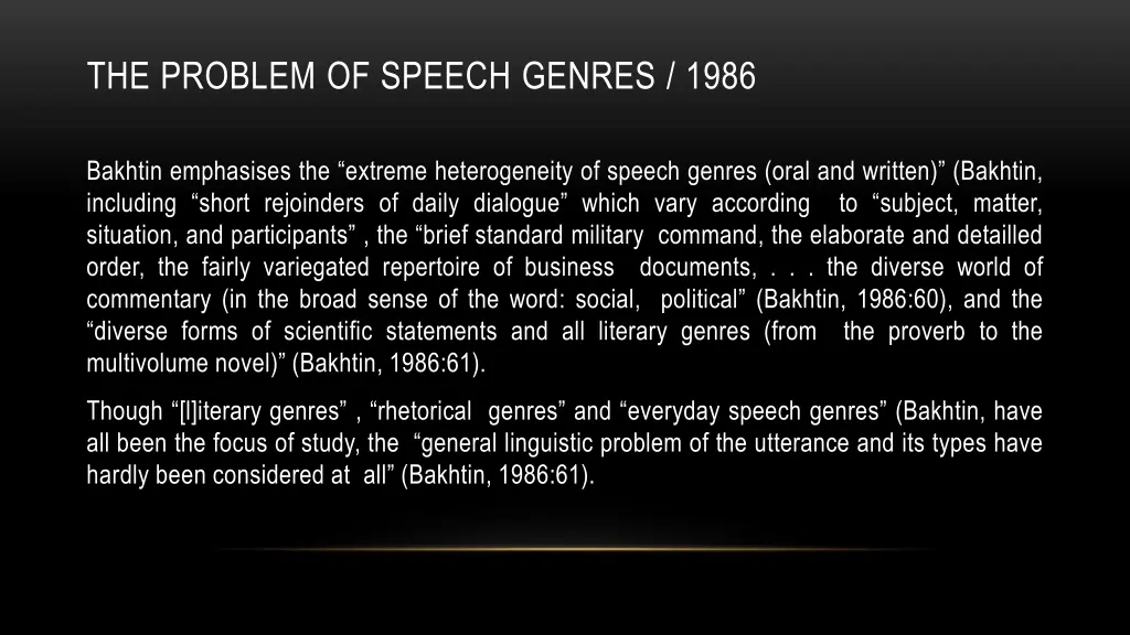 the problem of speech genres 1986 2