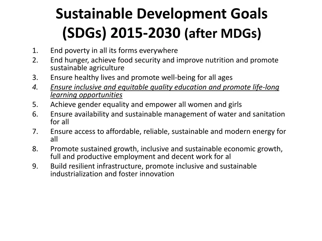 sustainable development goals sdgs 2015 2030