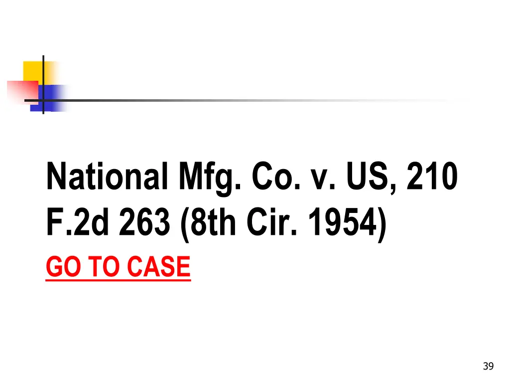 national mfg co v us 210 f 2d 263 8th cir 1954